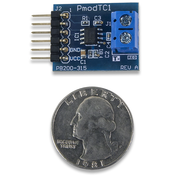 Pmod TC1: K-Type Thermocouple Module with Wire