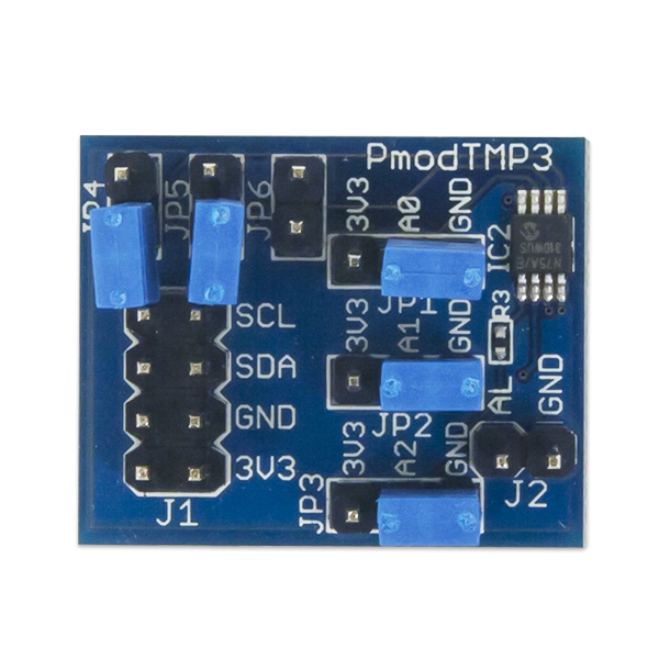 Pmod TMP3: Digital Temperature Sensor