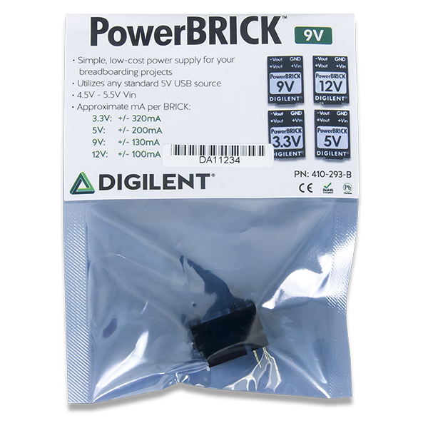 5V PowerBRICK: Breadboardable Dual Output USB Power Supplies