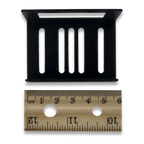 Servo Mounting Bracket (Pair): Black Brushed Metal