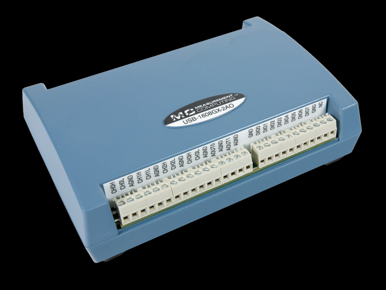 MCC USB-1608GX-2AO 16-bit, 500 kS/s High-Speed Multifunction USB DAQ Device with two analog outputs