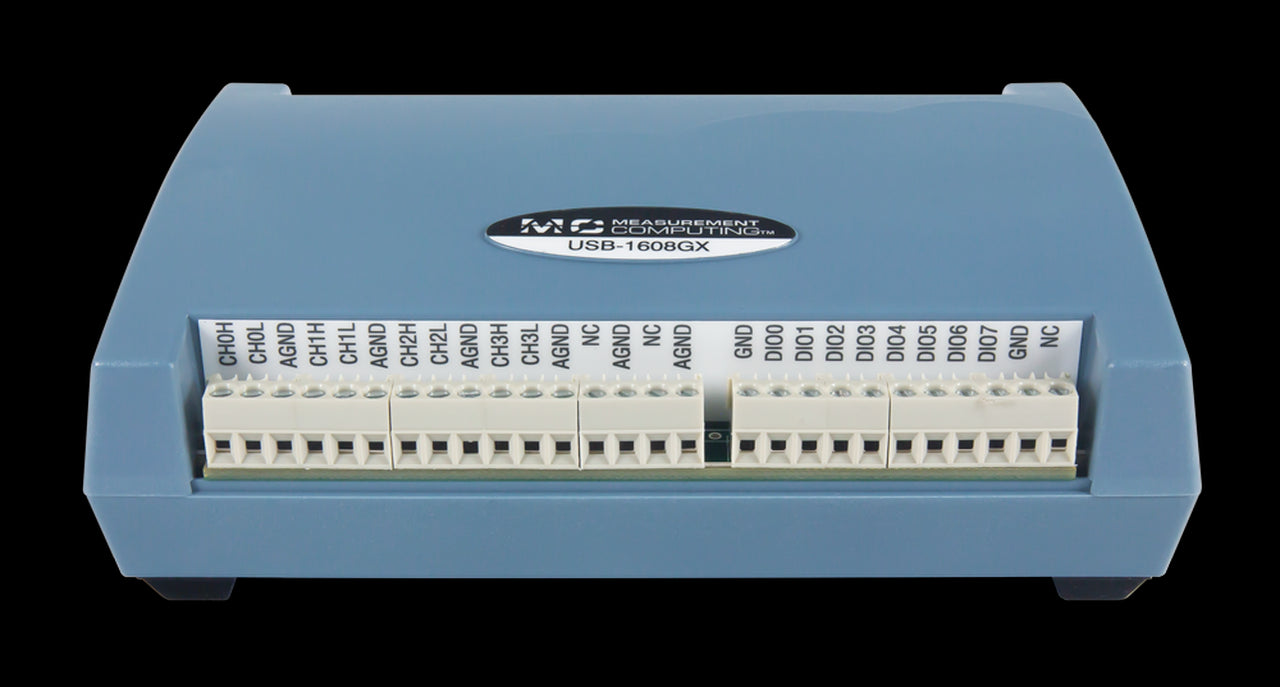 MCC USB-1608GX 16-bit, 500 kS/s High-Speed Multifunction USB DAQ Device