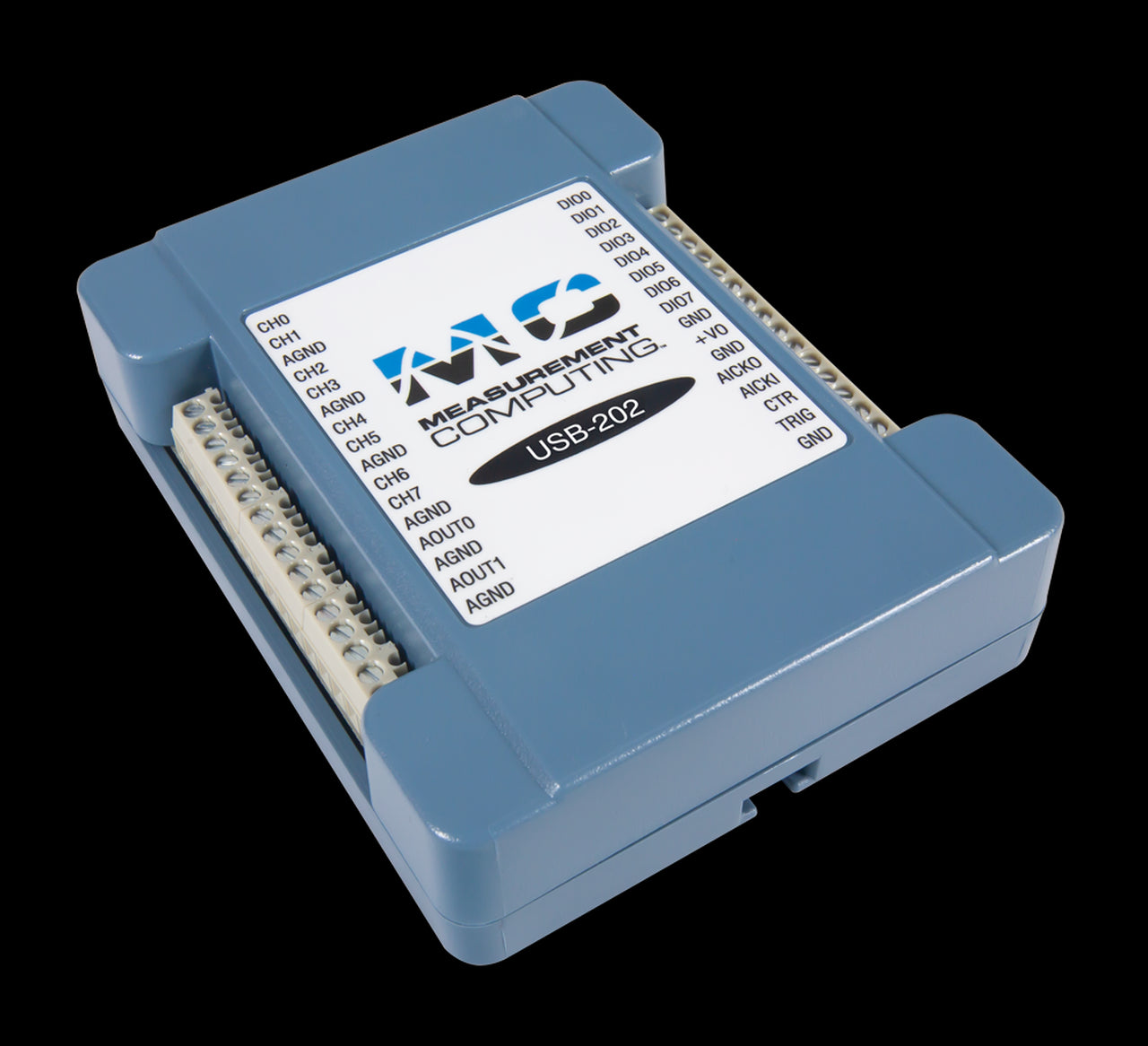 MCC USB-202 12-bit, 100 kS/s Single Gain Multifunction USB DAQ Device