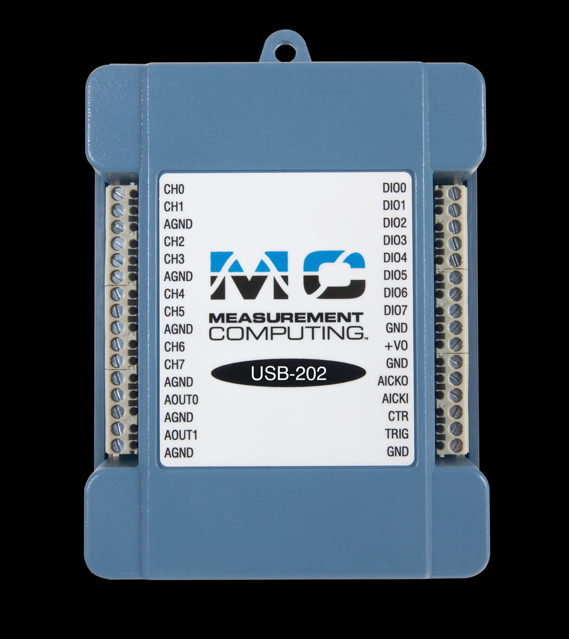 MCC USB-202 12-bit, 100 kS/s Single Gain Multifunction USB DAQ Device