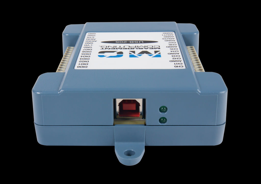 MCC USB-205 12-bit, 500 kS/s Single Gain Multifunction USB DAQ Device