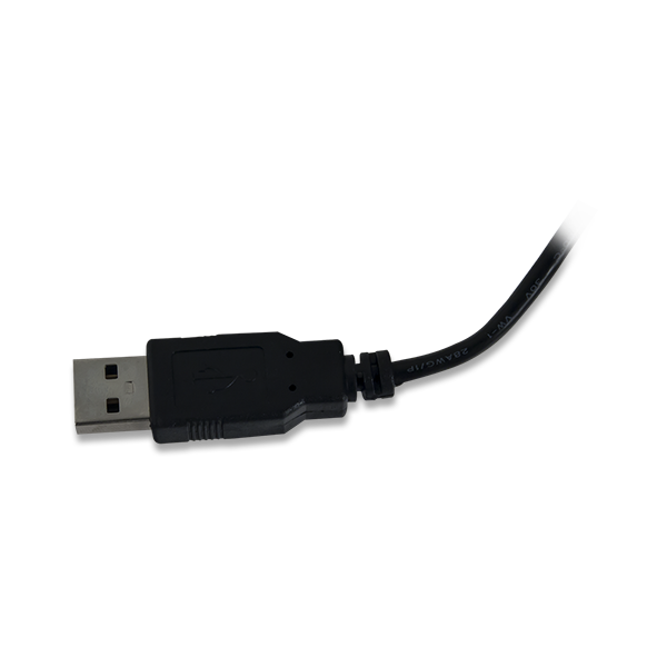 USB A to micro-B cable.