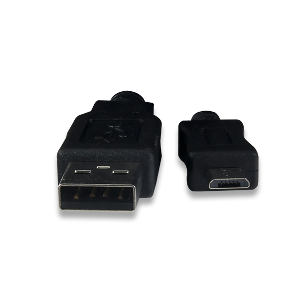 USB A to micro-B cable.
