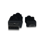 USB A to micro-B cable.