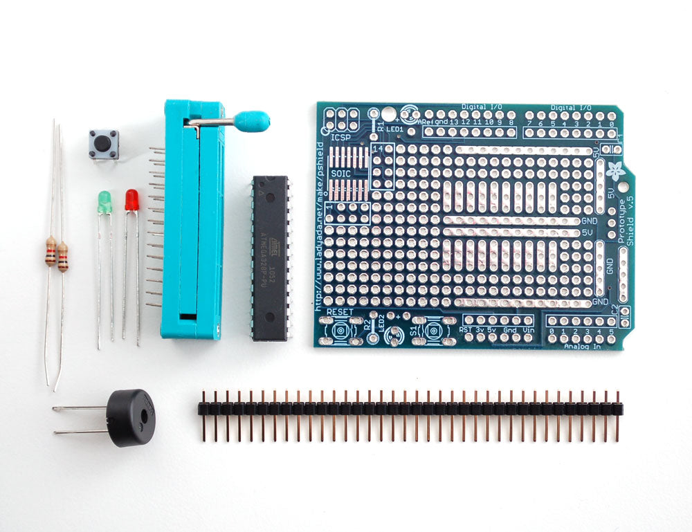 Standalone AVR ISP Programmer Shield Kit - includes blank chip!