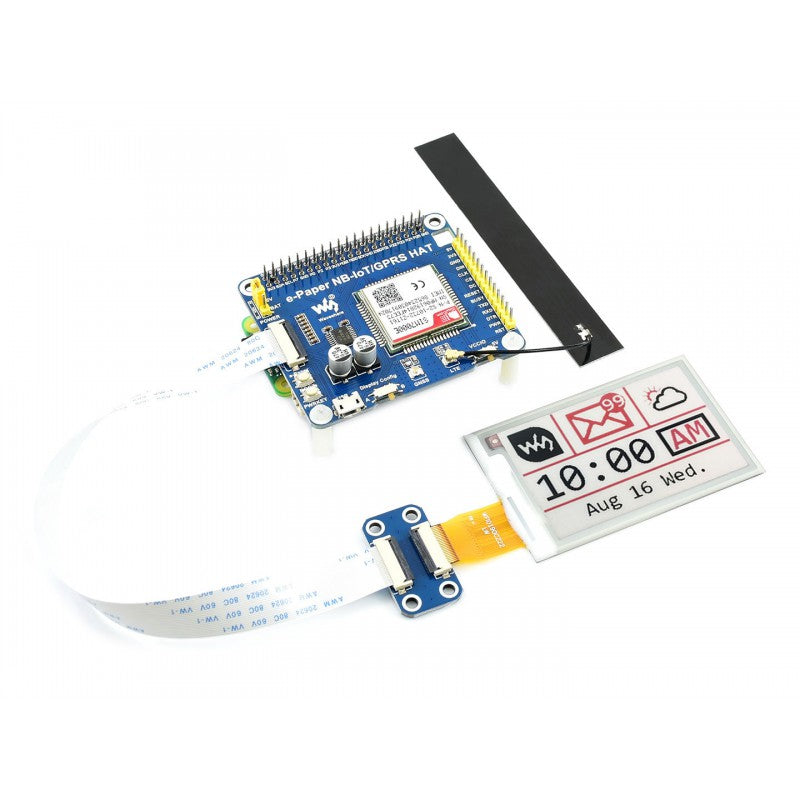 e-Paper IoT Driver HAT for Raspberry Pi, Supports NB-IoT/eMTC/GPRS