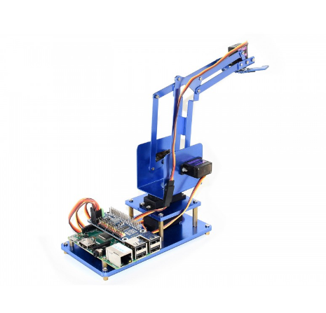 4-DOF Metal Robot Arm Kit for Raspberry Pi, Bluetooth / WiFi