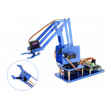 4-DOF Metal Robot Arm Kit for Raspberry Pi, Bluetooth / WiFi