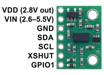 VL53L3CX Time-of-Flight Multi-Target Distance Sensor Carrier with Voltage Regulator, 300cm Max