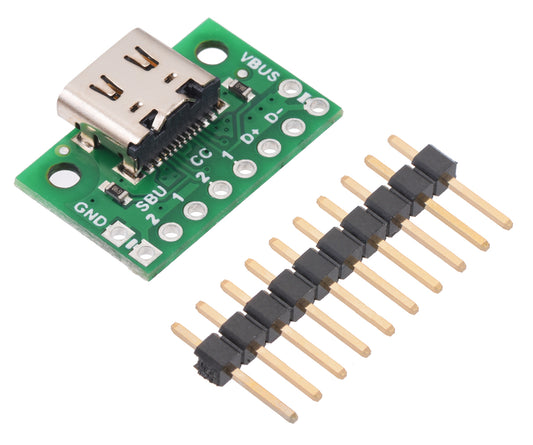 USB 2.0 Type-C Connector Breakout Board (usb07b)