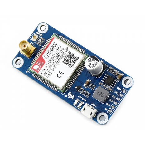 NB-IoT / eMTC / EDGE / GPRS / GNSS HAT for Raspberry Pi, for Europe, Africa, Australia, Southeast As