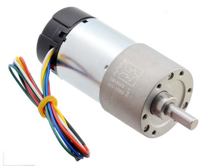 131:1 Metal Gearmotor 37Dx73L mm 24V with 64 CPR Encoder (Helical Pinion)