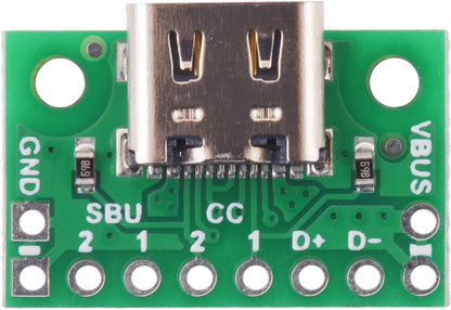 USB 2.0 Type-C Connector Breakout Board (usb07b)