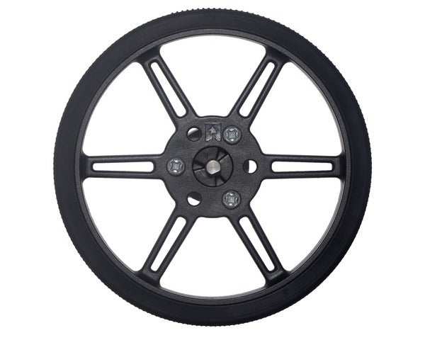 Pololu Multi-Hub Wheel w/Inserts for 3mm and 4mm Shafts - 80×10mm, Black, 2-Pack