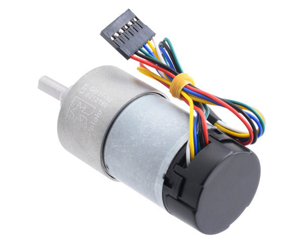 50:1 Metal Gearmotor 37Dx70L mm 12V with 64 CPR Encoder (Helical Pinion)