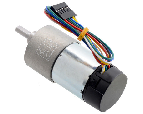 131:1 Metal Gearmotor 37Dx73L mm 24V with 64 CPR Encoder (Helical Pinion)