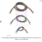6-Pin Single-Ended Female JST SH-Style Cable 12cm