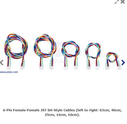 6-Pin Female-Female JST SH-Style Cable 10cm