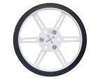 Pololu Multi-Hub Wheel w/Inserts for 3mm and 4mm Shafts - 80×10mm, Black, 2-Pack