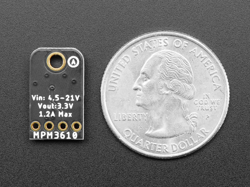 MPM3610 3.3V Buck Converter Breakout - 21V In 3.3V Out at 1.2A