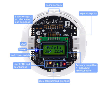 3pi+ 32U4 Robot - Hyper Edition (15:1 HPCB Motors), Assembled