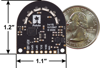 3-Channel Wide FOV Time-of-Flight Distance Sensor Using OPT3101 (No Headers)