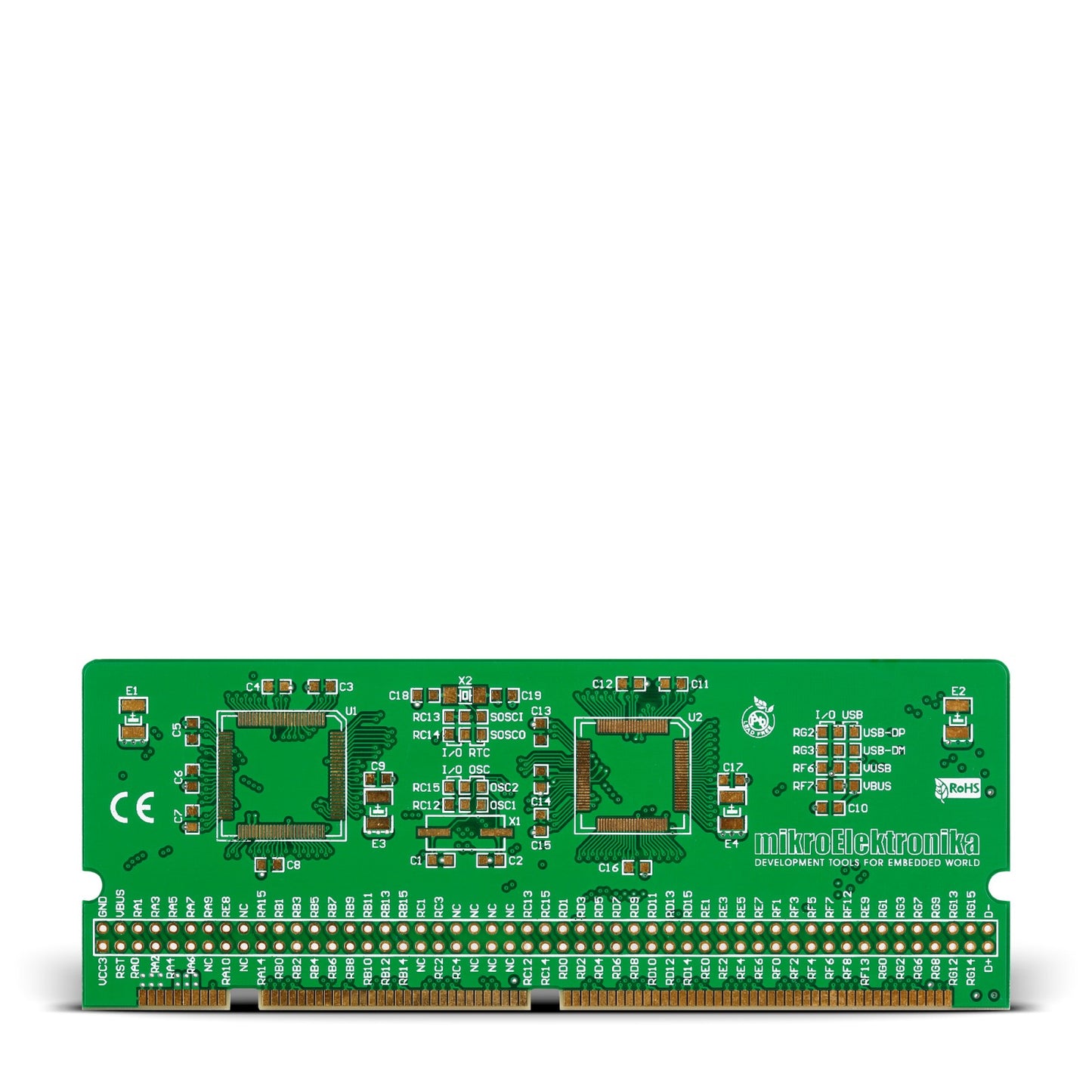 LV-32MX v6 100-pin TQFP MCU Card Empty PCB