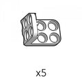 Bracket-Dual-S (SPL-2b2(W)) 5pcs