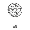 Pulley-Circle-L (SPO-4PR(GR)) 5pcs
