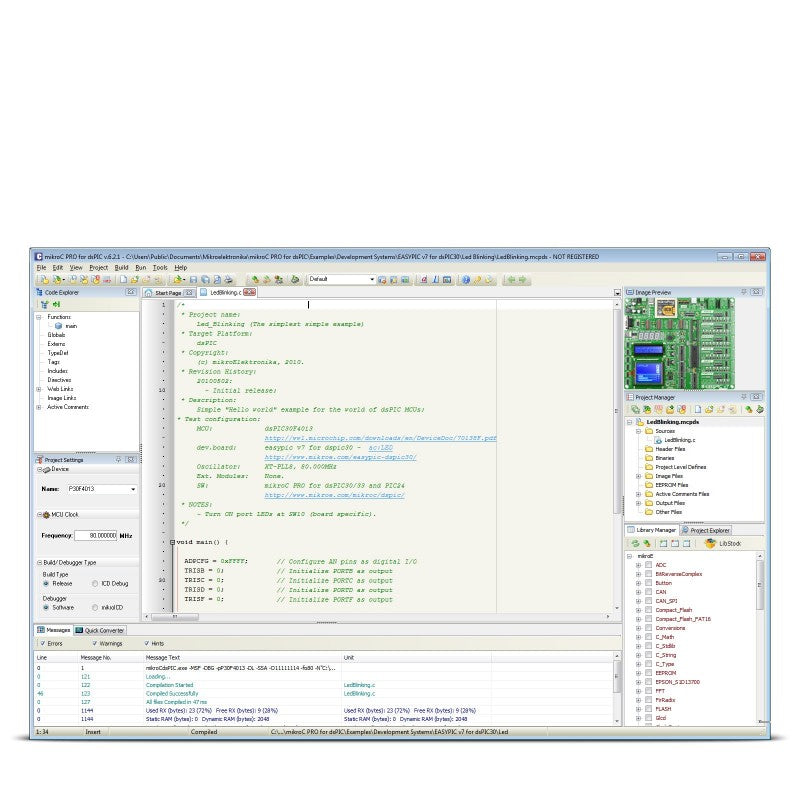 mikroC PRO for dsPIC/PIC24 Code License