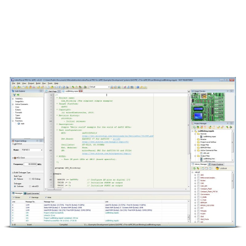 mikroPascal PRO for dsPIC/PIC24 Code License