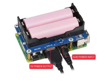 Uninterruptible Power Supply UPS HAT For Raspberry Pi, Stable 5V Power Output